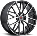 Revolution Racing RR07 Black w/ Machined Spoke and Lip Accents 20x8 | 5x112/5x114.3 (RR07-20851121143+40BM)