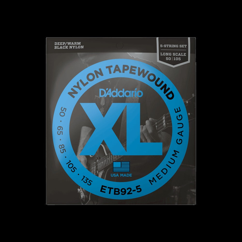 50-135 Medium 5-String, Long Scale, XL Nylon Tapewound Bass Strings