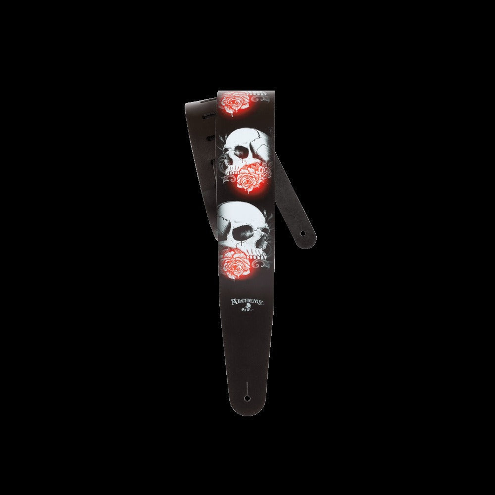 Alchemy Leather Guitar Strap, Definitely Dead