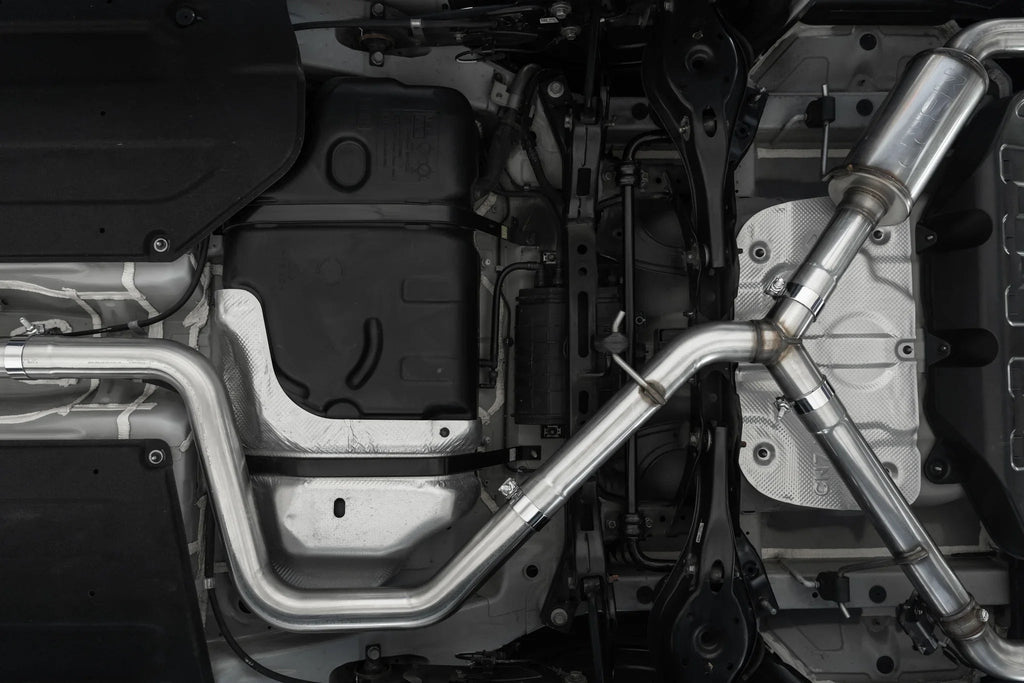 MBRP Dual Outlet 3in Cat Back Exhaust - CF Tips | 2022+ Hyundai Elantra N 2.0L Turbo (S47103CF)