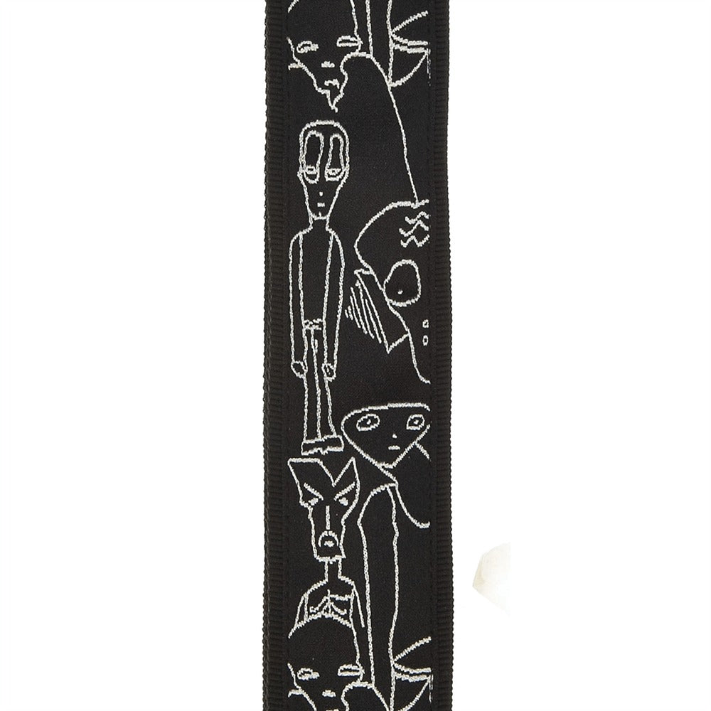 Joe Satriani Guitar Strap, Silver Sketches