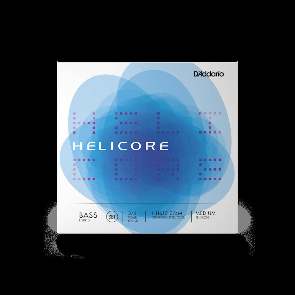 Helicore Hybrid Bass String Set, 3/4 Scale, Medium Tension
