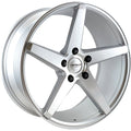 Versus Racing VS83 Silver w/Machined Spoke Faces and Outer Lip Ring 18x8.5 | 5x114.3 (VS8318855114+40SMF)