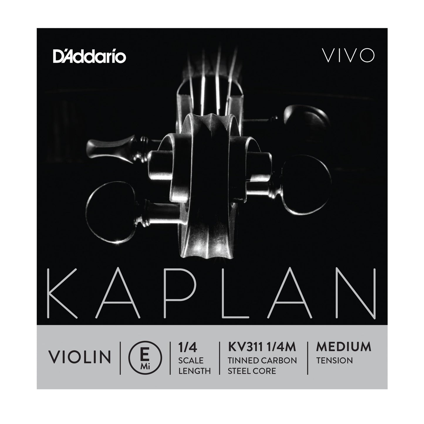 Kaplan Vivo Violin String Set, 1/4 Scale, Medium Tension