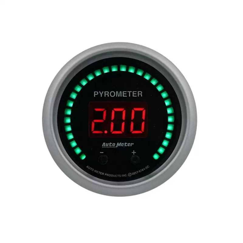 Autometer 2-1/16" Two Channel 0-2000 oF Digital Pyrometer EGT Gauge SPORT-COMP Elite | Universal (6744-SC)