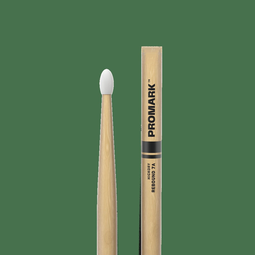 Rebound 7A Hickory Drumstick, Oval Nylon Tip