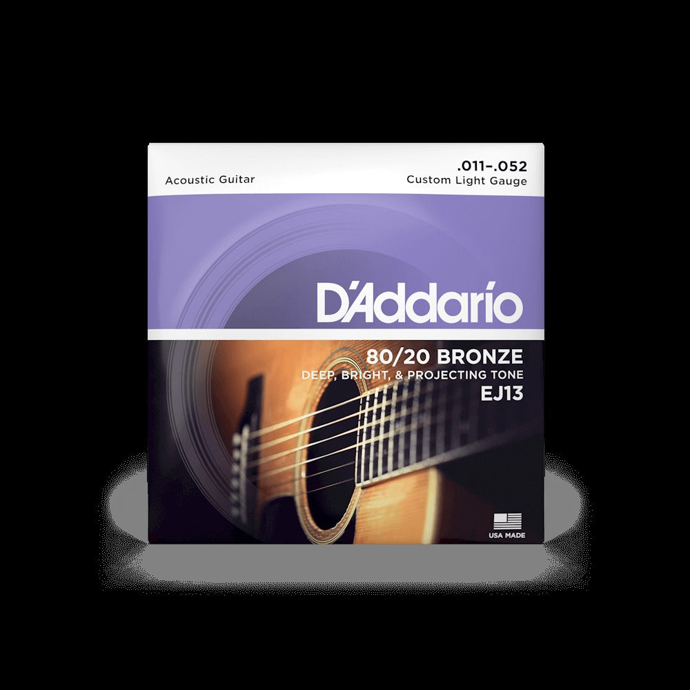 11-52 Custom Light, 80/20 Bronze Acoustic Guitar Strings