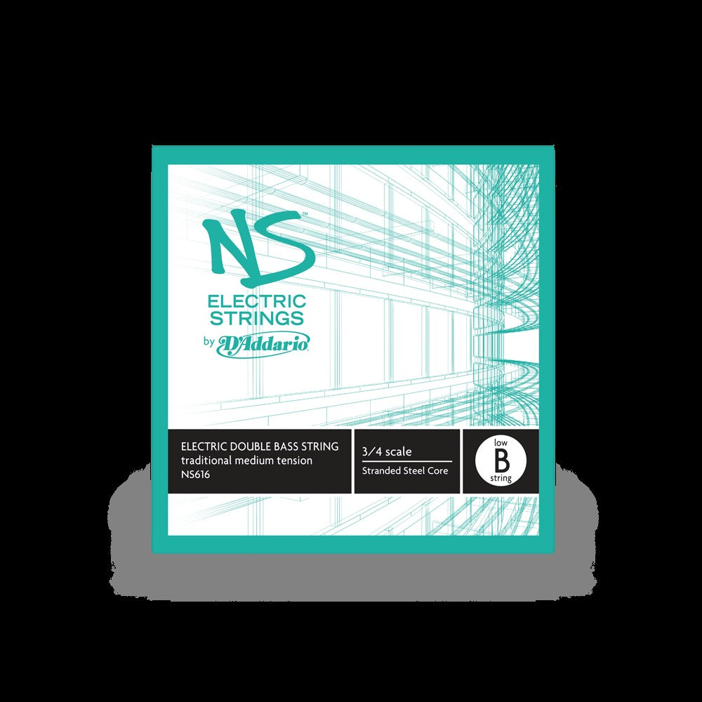 NS Electric Traditional Bass String Set, 3/4 Scale, Medium Tension
