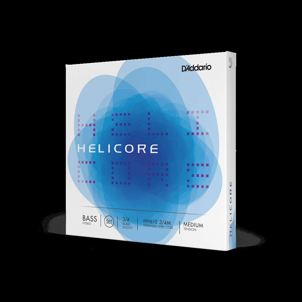 Helicore Hybrid Bass String Set, 3/4 Scale, Medium Tension