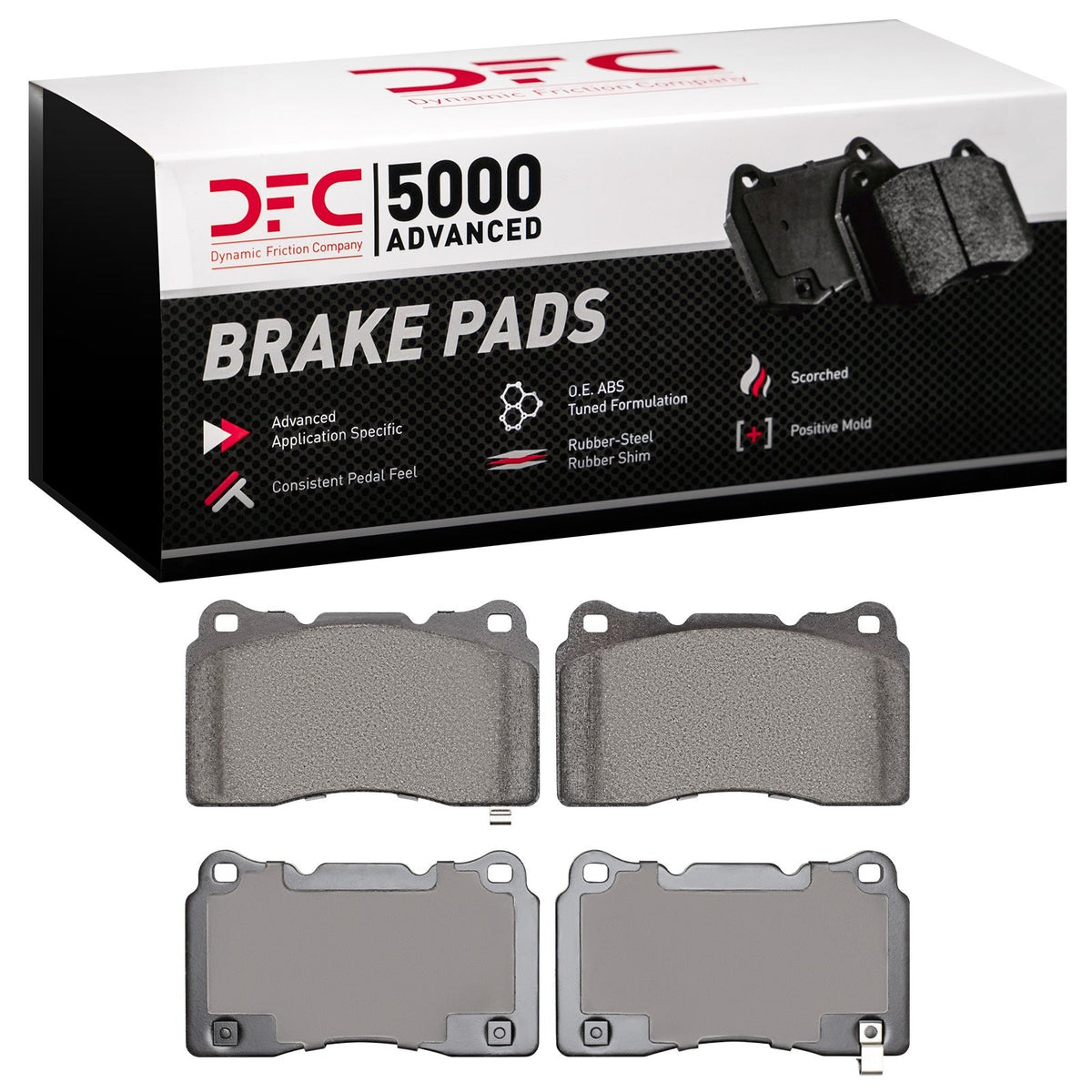 DFC 5000 Advanced Low Metallic Front Brake Pads | 2008-2015 Mitsubishi Evo X (1553-1001-00)