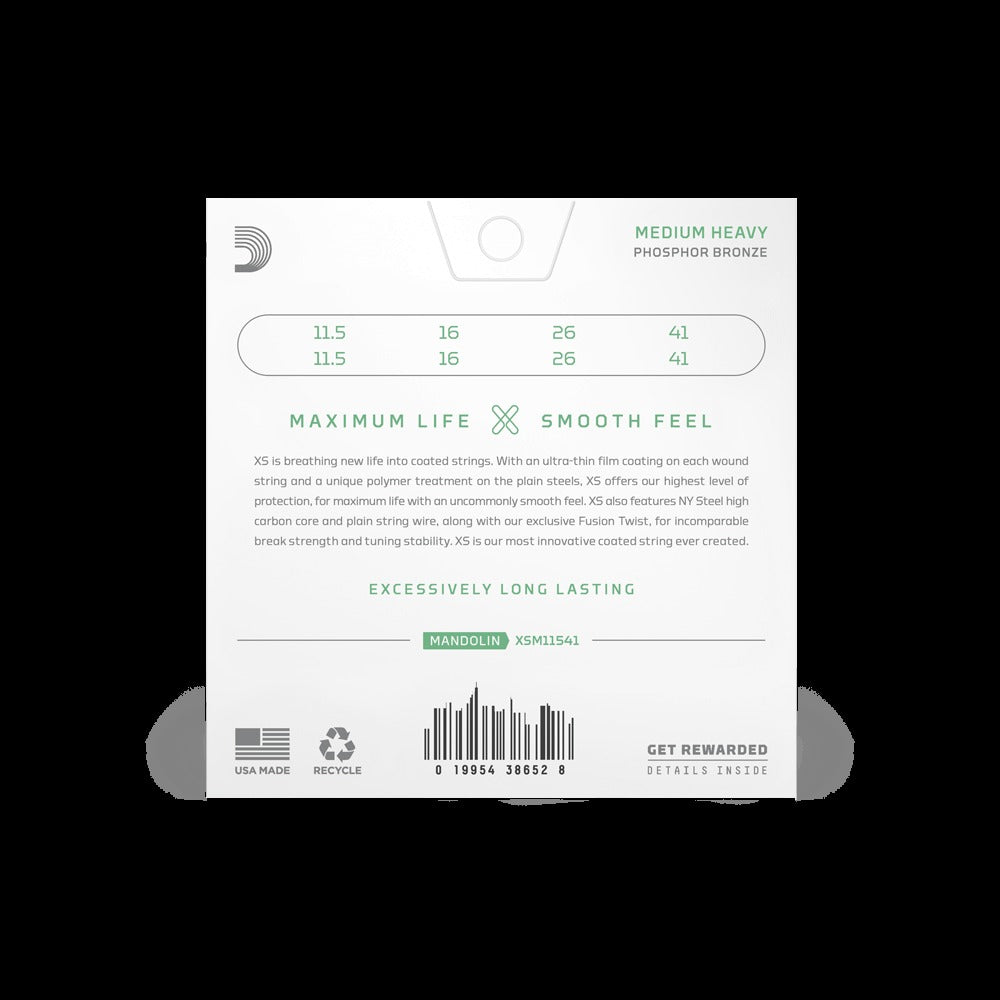 11.5-41 Medium Heavy, XS Phosphor Bronze Mandolin Strings