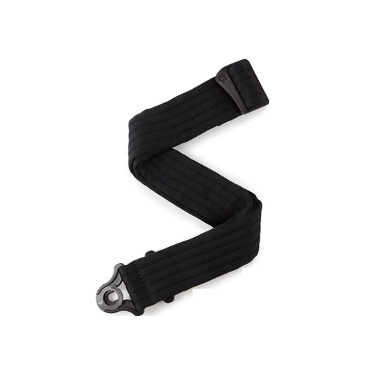 Auto Lock Locking Guitar Strap, Black Padded Stripes