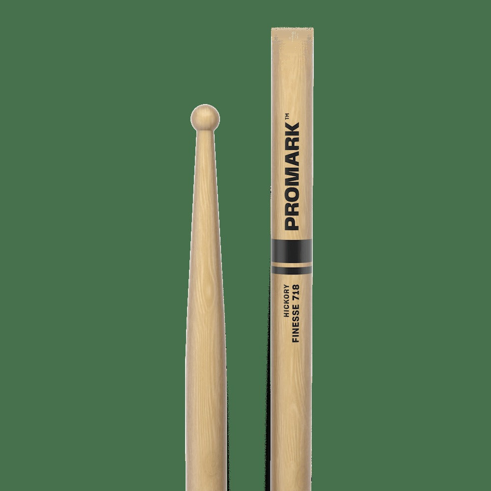 Finesse 718 Hickory Drumstick, Small Round Wood Tip