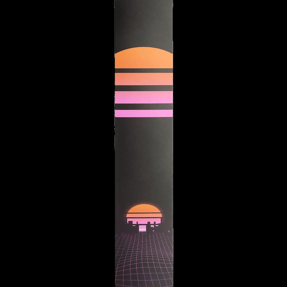 Outrun Printed Leather Guitar Strap, Power Grid