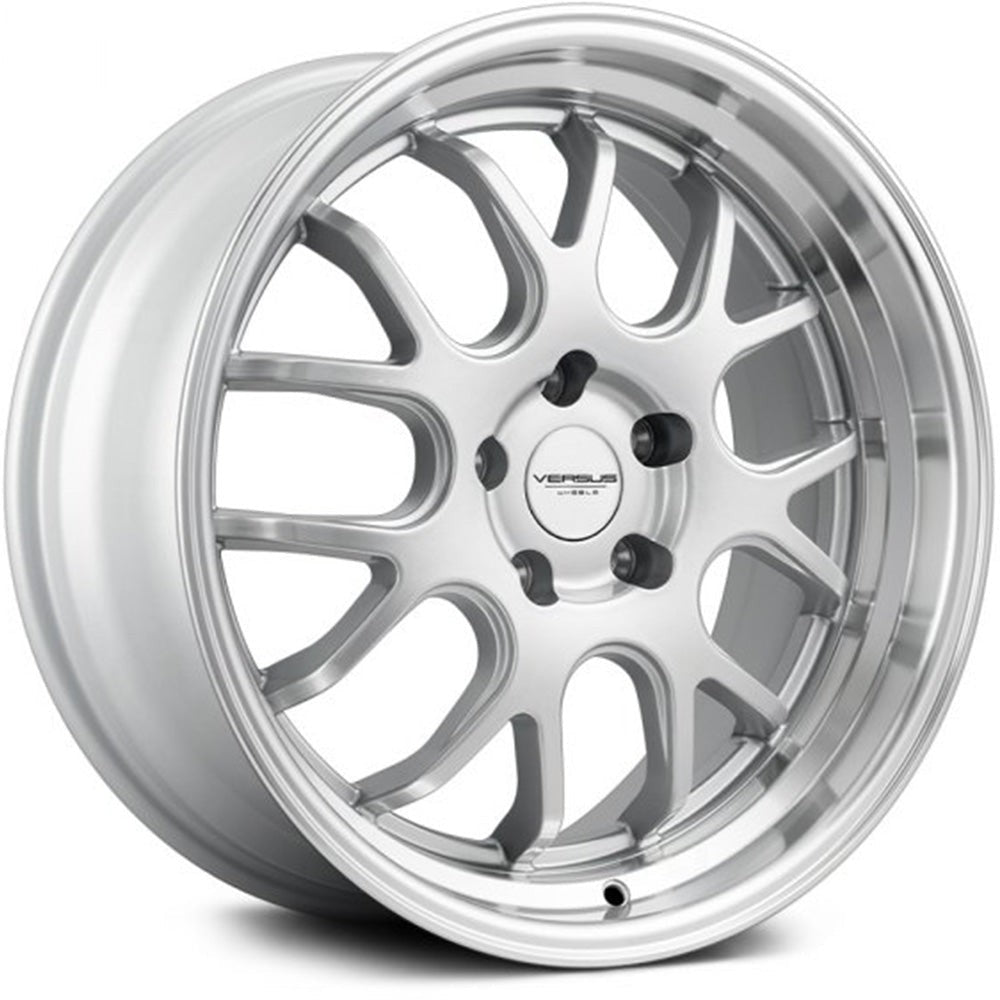 Versus Racing VS824 Silver w/Polished Lip 18x8.5 | 5x112 (VS82418855112+35SILVER/PL)