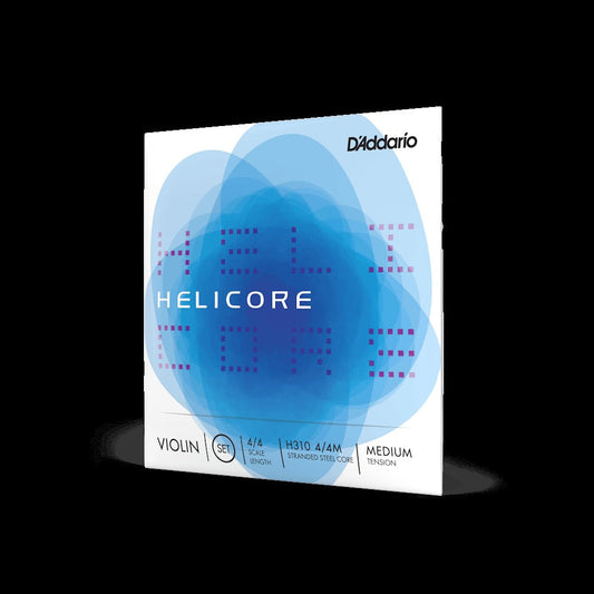 Helicore Violin String Set, 4/4 Scale, Medium Tension