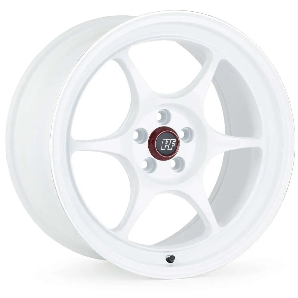 Enkei PF06 White w/ Machined Lip Ring 18x8.5 | 5x114.3 (545-885-6534WM)