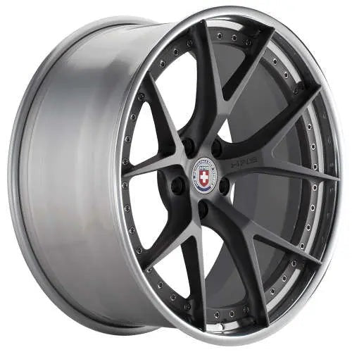 HRE Performance Wheels S101 Satin Charcoal Center w/ Polished Clear Outer & Gloss Silver Inner 20x9 | 5x115 (S101-20951152003C)
