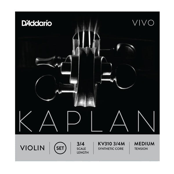 Kaplan Vivo Violin String Set, 3/4 Scale, Medium Tension