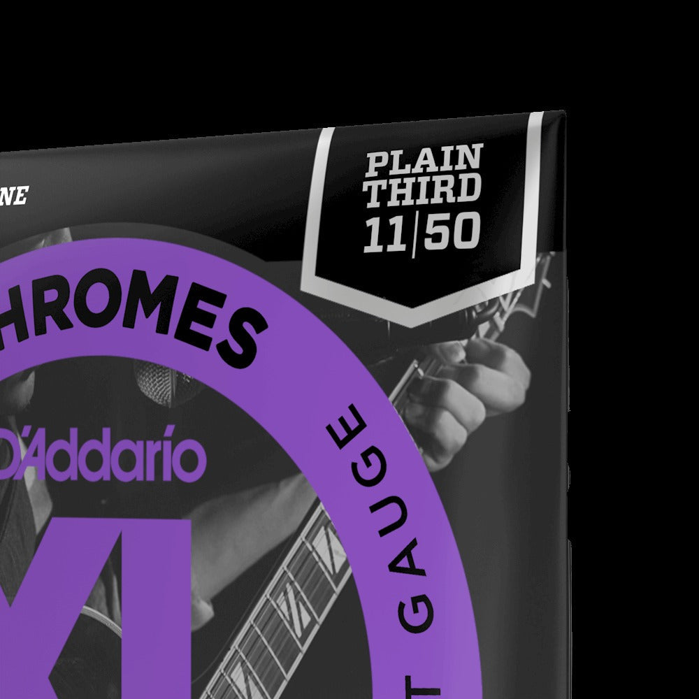 11-50 Jazz Light, Plain Third, XL Chromes Electric Guitar Strings