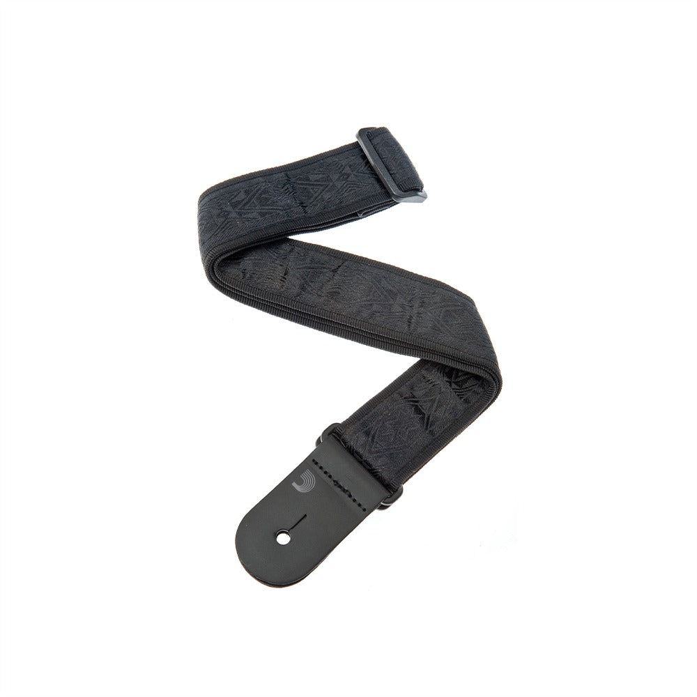 Woven Guitar Strap, Black Satin