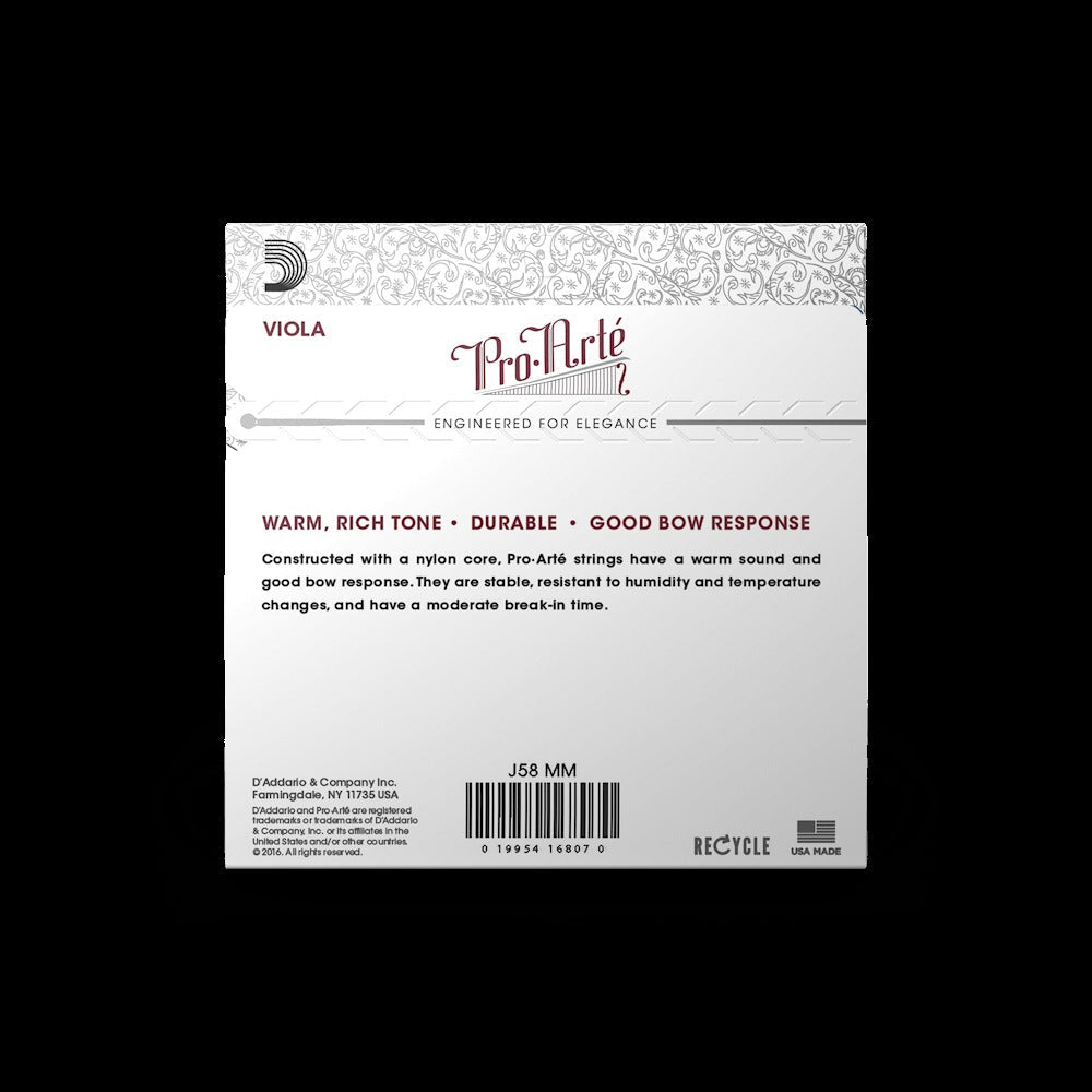 Pro-Arté Viola String Set, Medium Scale, Medium Tension