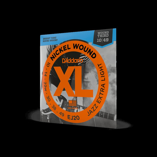 10-49 Jazz Extra Light, XL Nickel Electric Guitar Strings