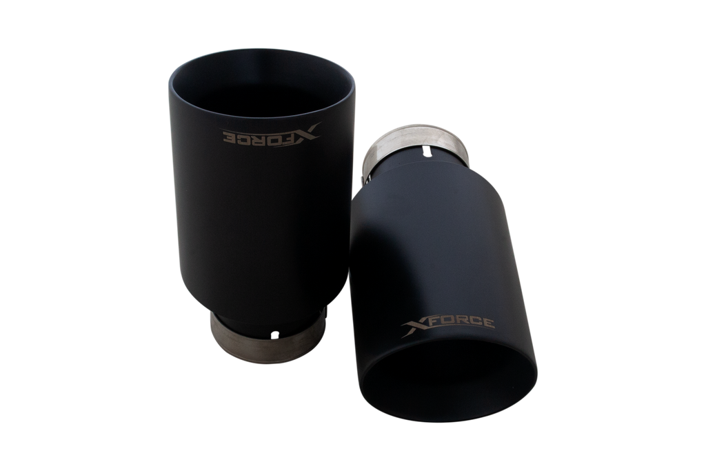 XForce Black Tips | 2016-2021 BMW M240i & M240iX (ESBM2SBLKTIP)