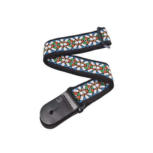 Woven Guitar Strap, Stained Glass