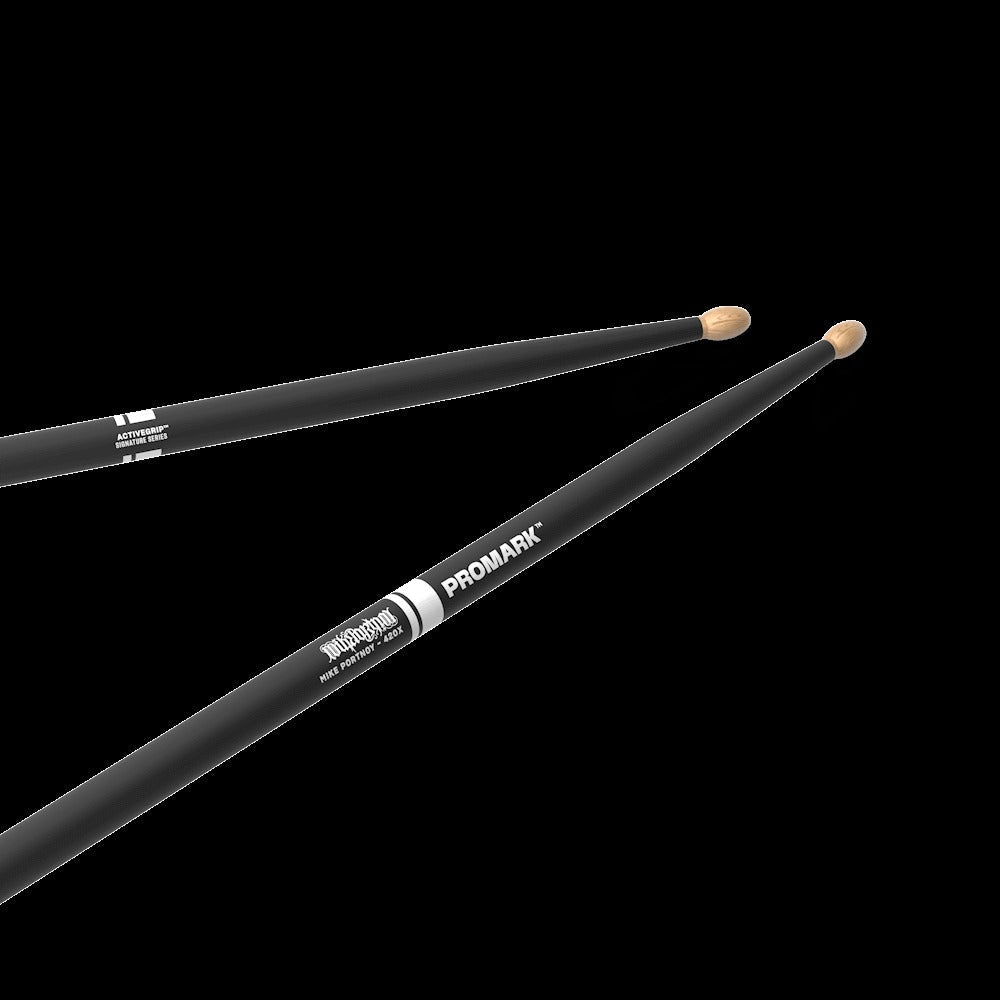 Mike Portnoy 420X ActiveGrip Hickory Drumstick, Wood Tip