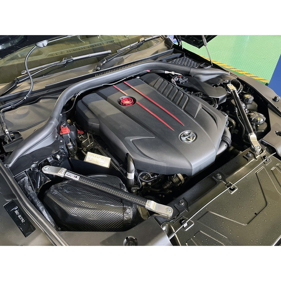 HKS Carbon Fiber Brace - Front | 2020-2025 Toyota GR Supra (83001-AT002)