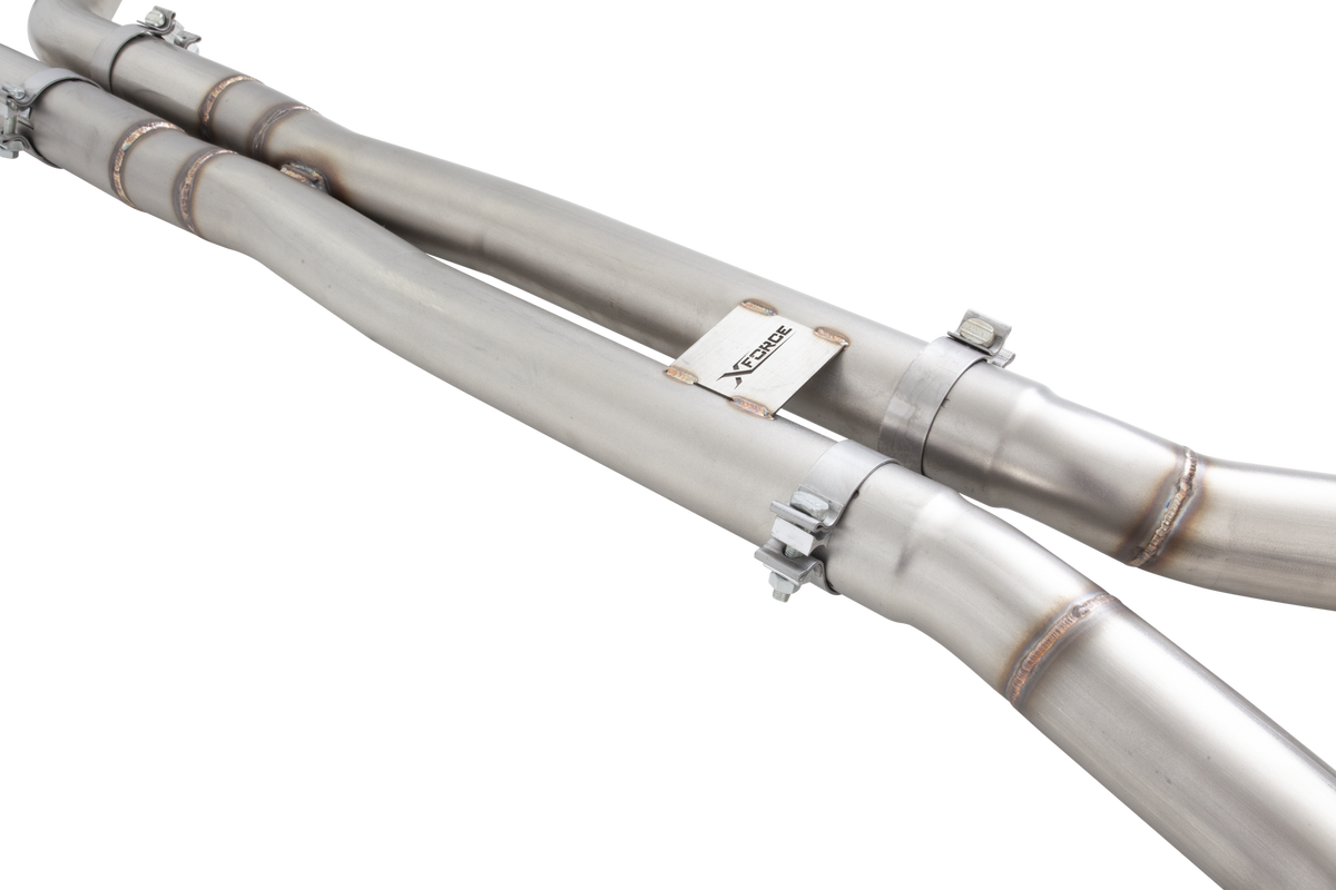 XForce Stainless Steel Twin 3" System w/ Straight Pipe Centre | 2013-2017 Chevy SS (ESVF74CS)