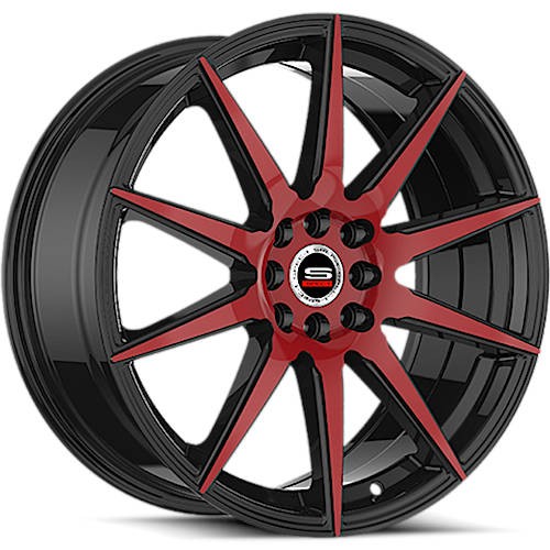 Spec-1 Wheels SP-51 Gloss Black w/ Red Spoke Faces 20x8.5 | 5x114.3/5x120 (SP-5120853838GBR)