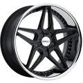 Spec-1 Wheels SSL-301 Matte Black w/ Chrome Stainless Steel Lip 22x9 | 5x112 (A0076-22905112+32MB)