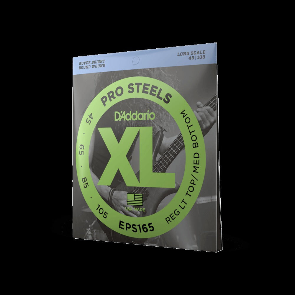 45-105 Regular Light Top/Medium Bottom, Long Scale, XL ProSteels Bass Strings