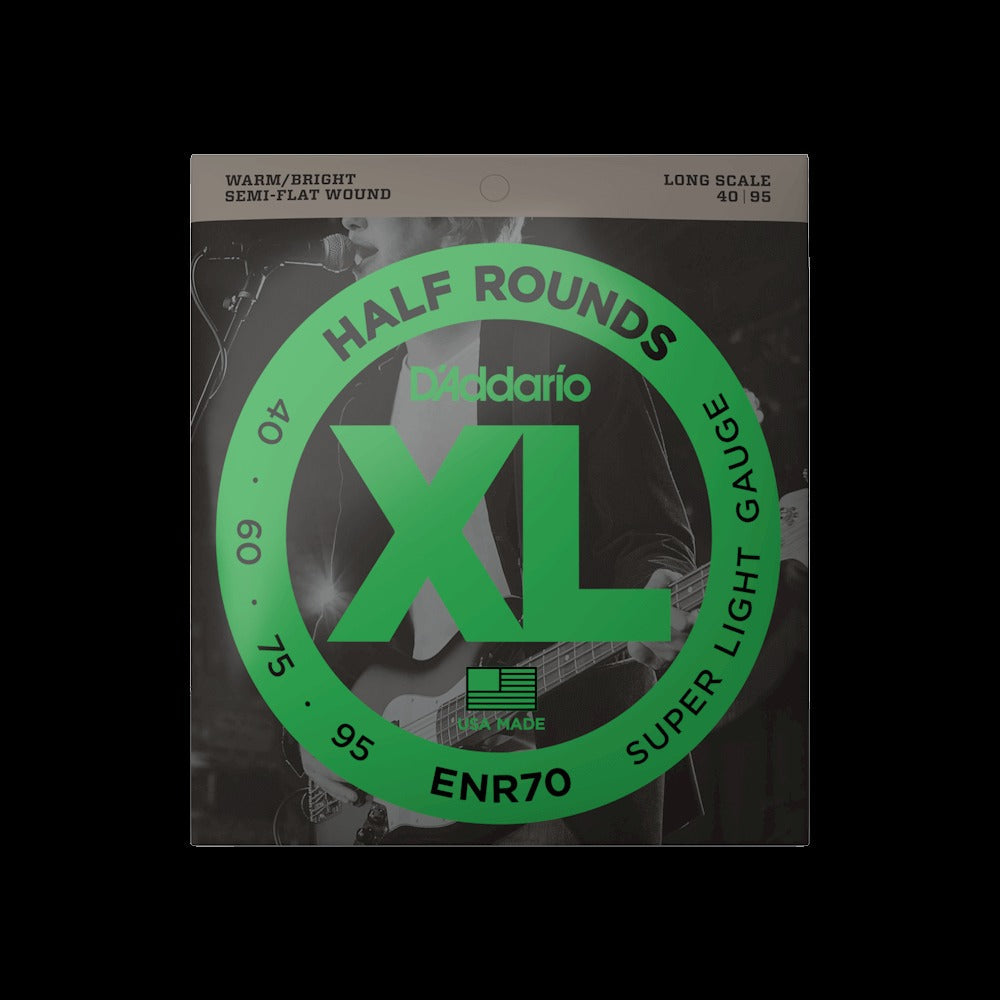 40-95 Super Light, Long Scale, XL Half Rounds Bass Strings