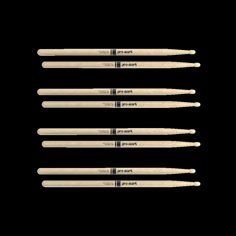 Classic Attack 2B Shira Kashi Oak Drumstick, Oval Wood Tip