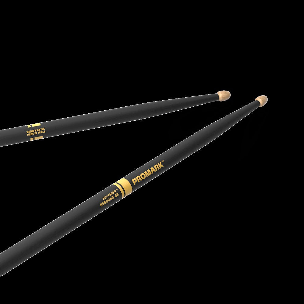 Rebound 5B ActiveGrip Hickory Drumstick, Acorn Wood Tip
