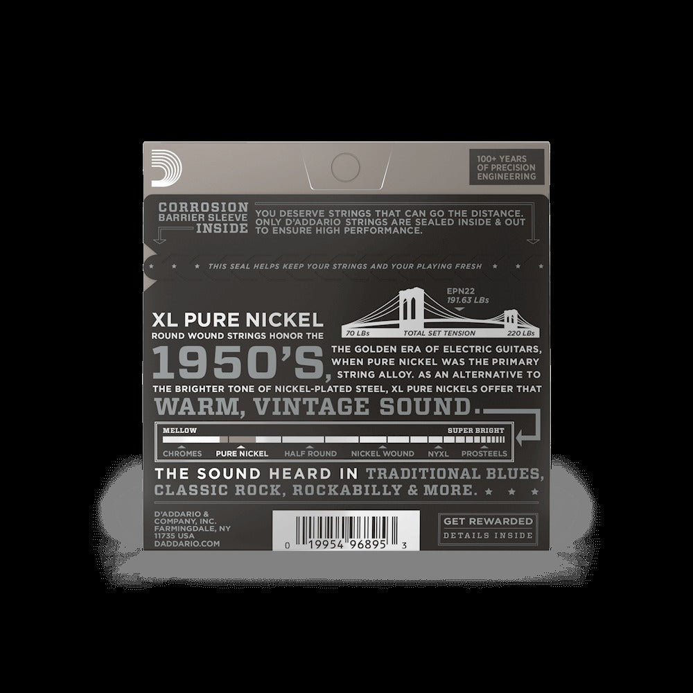 13-56 Jazz Medium, XL Pure Nickel Electric Guitar Strings