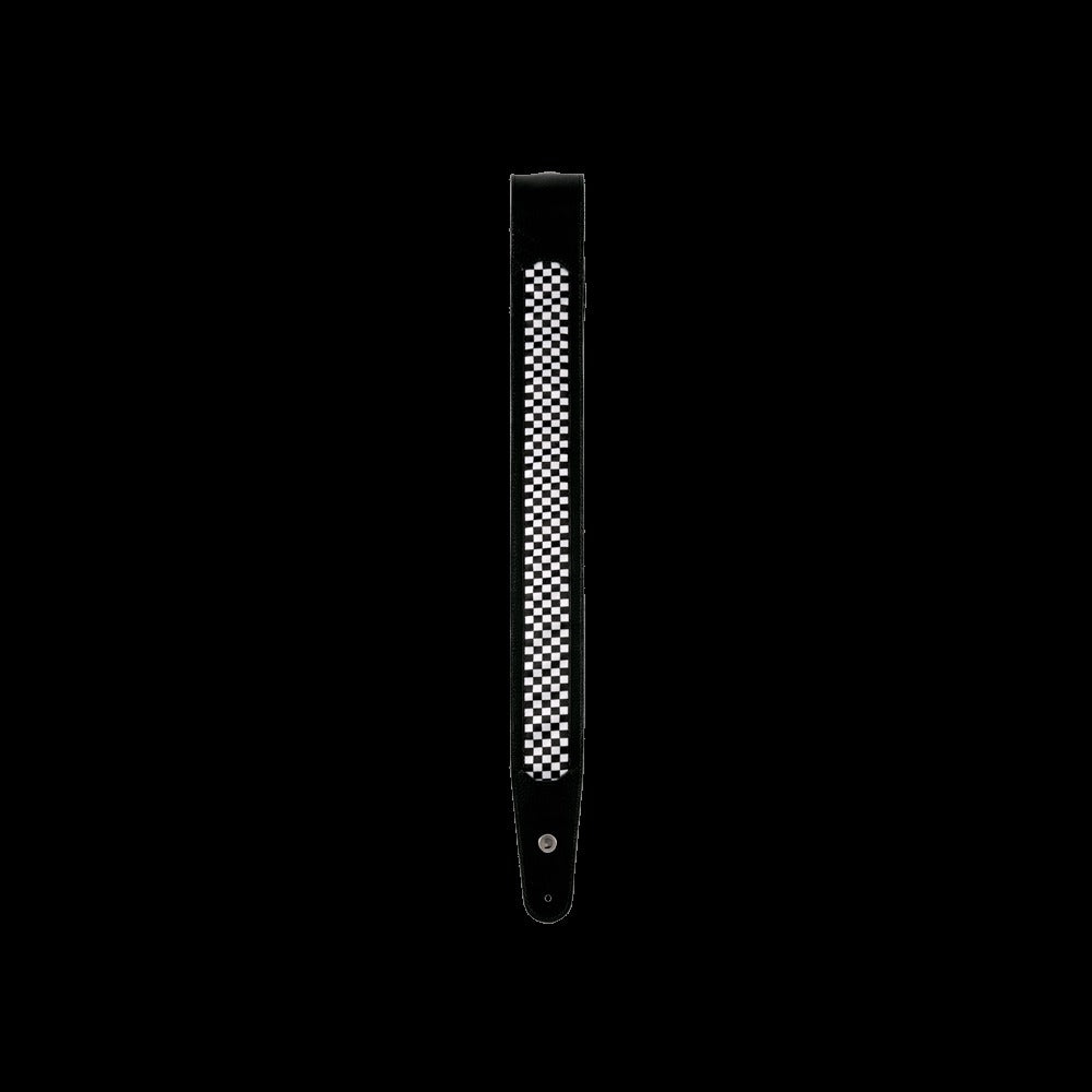 Hybrid Leather Guitar Strap, Checkered