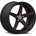 Spec-1 Wheels SPM-78 Gloss Black w/ Red Spoke Accents 20x10.5 | 5x114.3 (SPM78201051638GBRL)