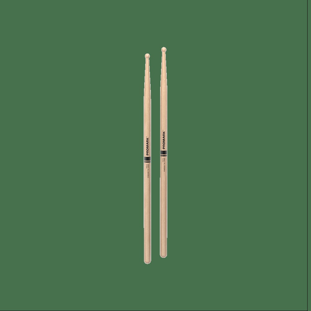 Finesse 7A Long Maple Drumstick, Small Round Wood Tip