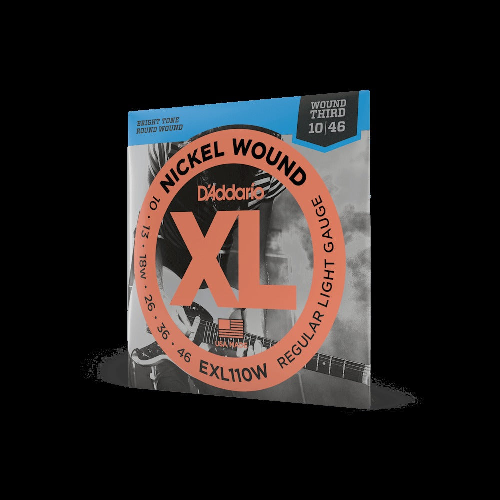 10-46 Regular Light Wound Third, XL Nickel Electric Guitar Strings