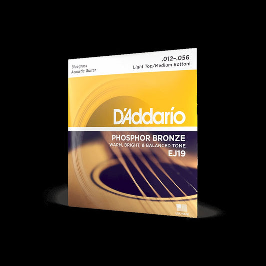 12-56 Light Top/Medium Bottom Bluegrass, Phosphor Bronze Acoustic Guitar Strings