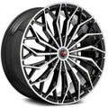 Revolution Racing RR27 Gloss Black w/ Machined Spoke Faces 20x8 | 5x110/5x114.3 (RR27-208511014+40BM)