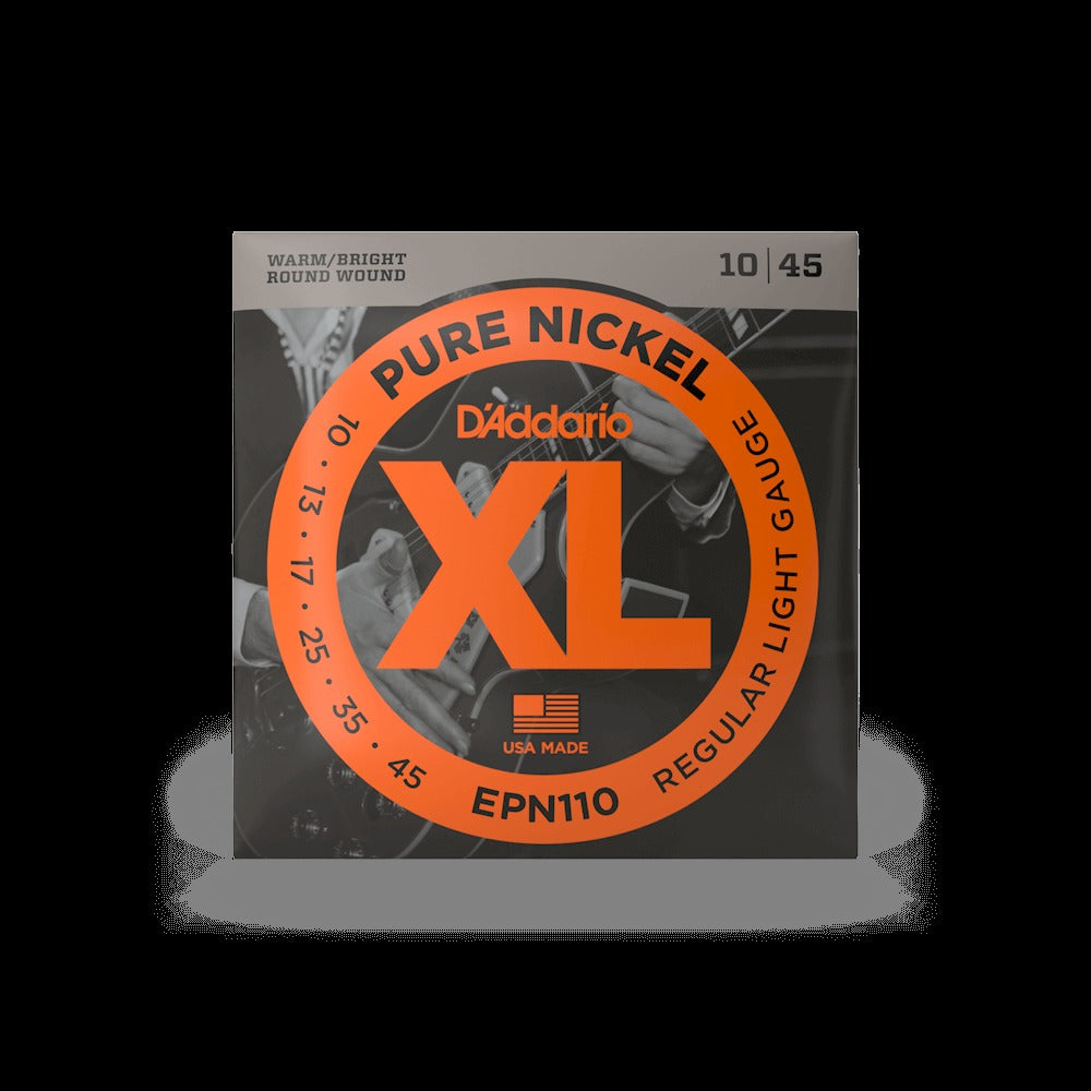 10-45 Regular Light, XL Pure Nickel Electric Guitar Strings