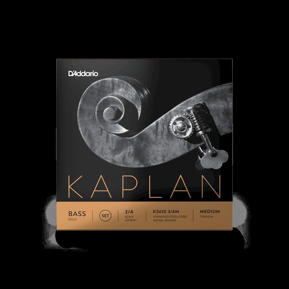 Kaplan Solo Bass String Set, 3/4 Scale, Medium Tension