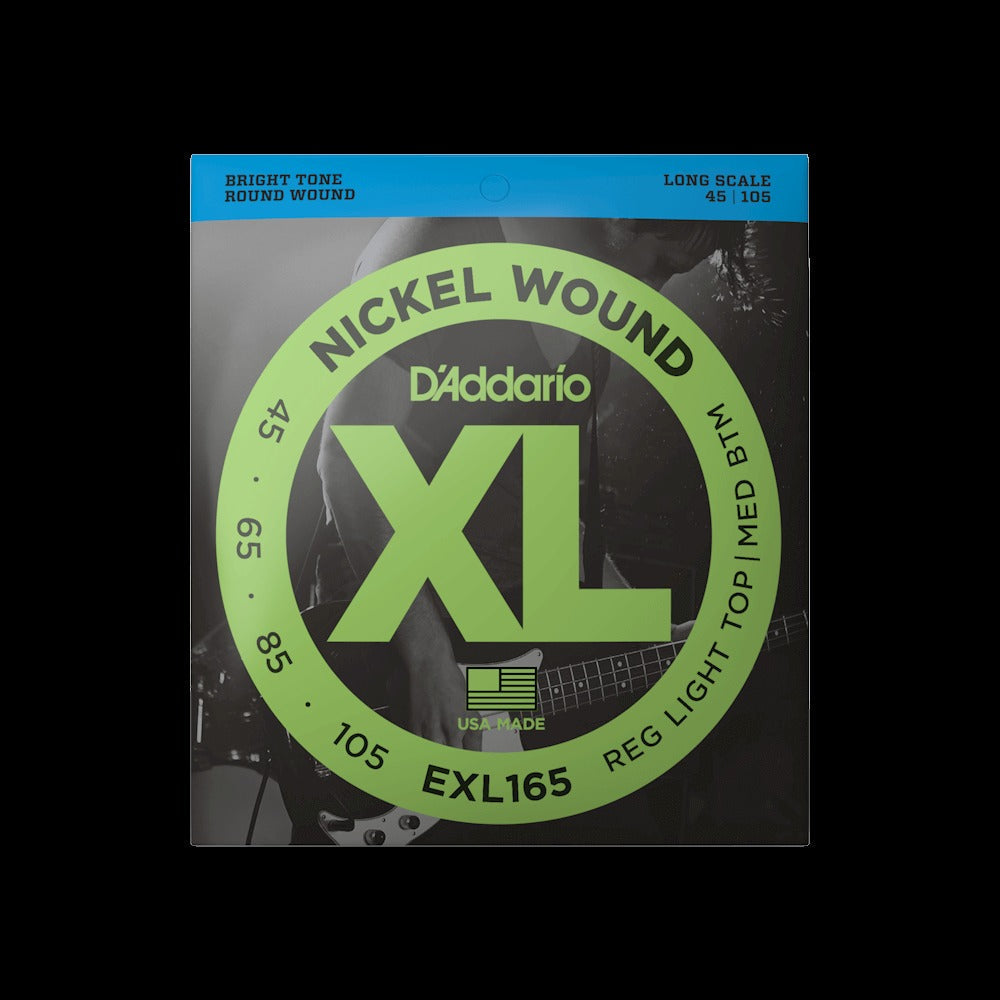 45-105 Regular Light Top/Medium Bottom, Long Scale, XL Nickel Bass Strings