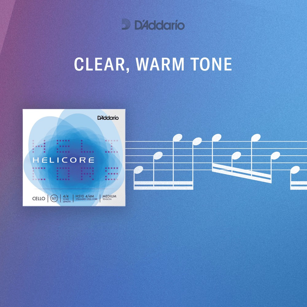 Helicore Viola String Set, Extra Long Scale, Medium Tension