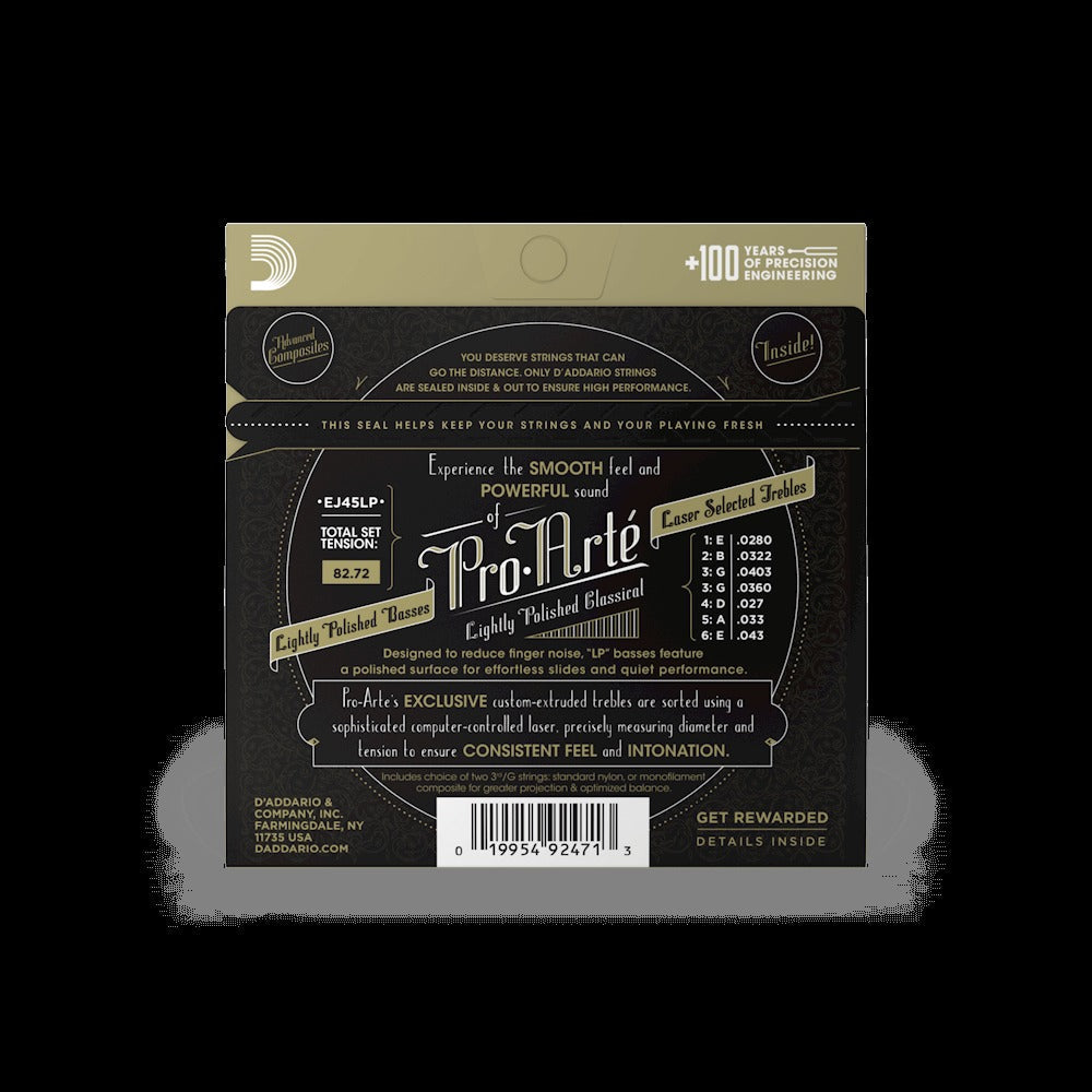 Normal Tension, Pro-Arté Lightly Polished Composite Classical Guitar Strings